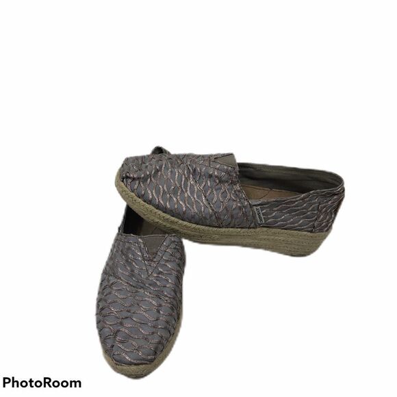 Joy and Mario Metallic Espadrilles Size 7W - Picture 1 of 8